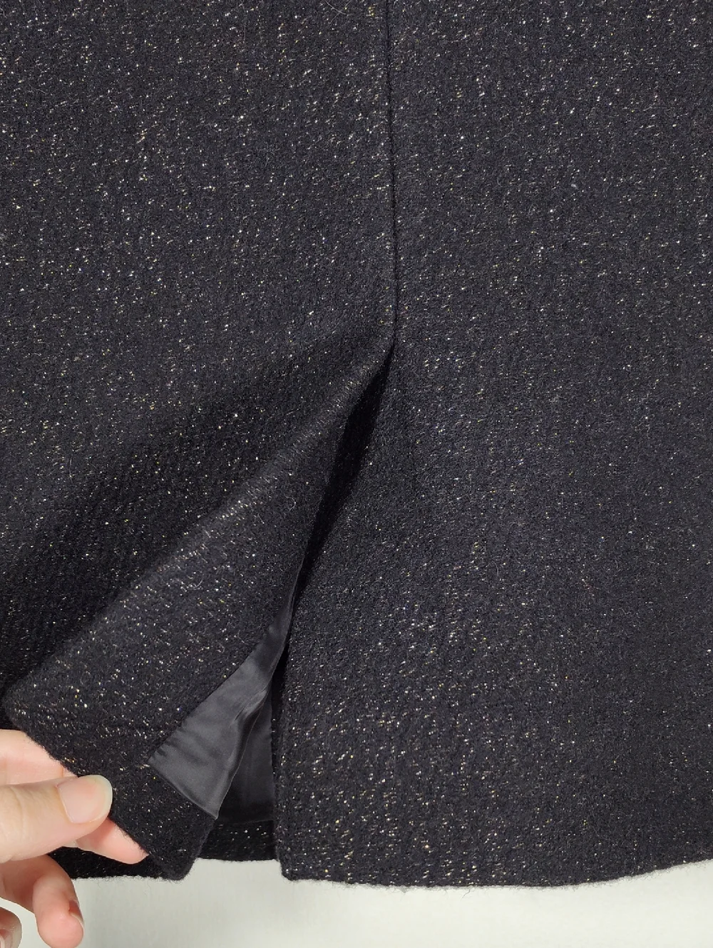 J. Crew Going Out Blazer in black tinsel tweed open front wool jacket‎ 00